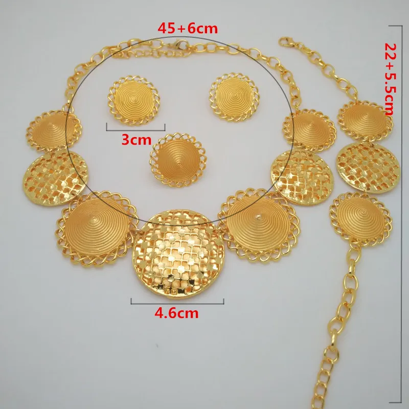 Нигерийский Свадебный набор украшений для женщин из африканских бусин золотого