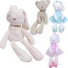 Мягкие набивные животные, детское животное, кролик для сна, милая мультяшная плюшевая игрушка, кролик с длинными ушами, успокаивающие игрушки, куклы, подарок для детей на день рождения