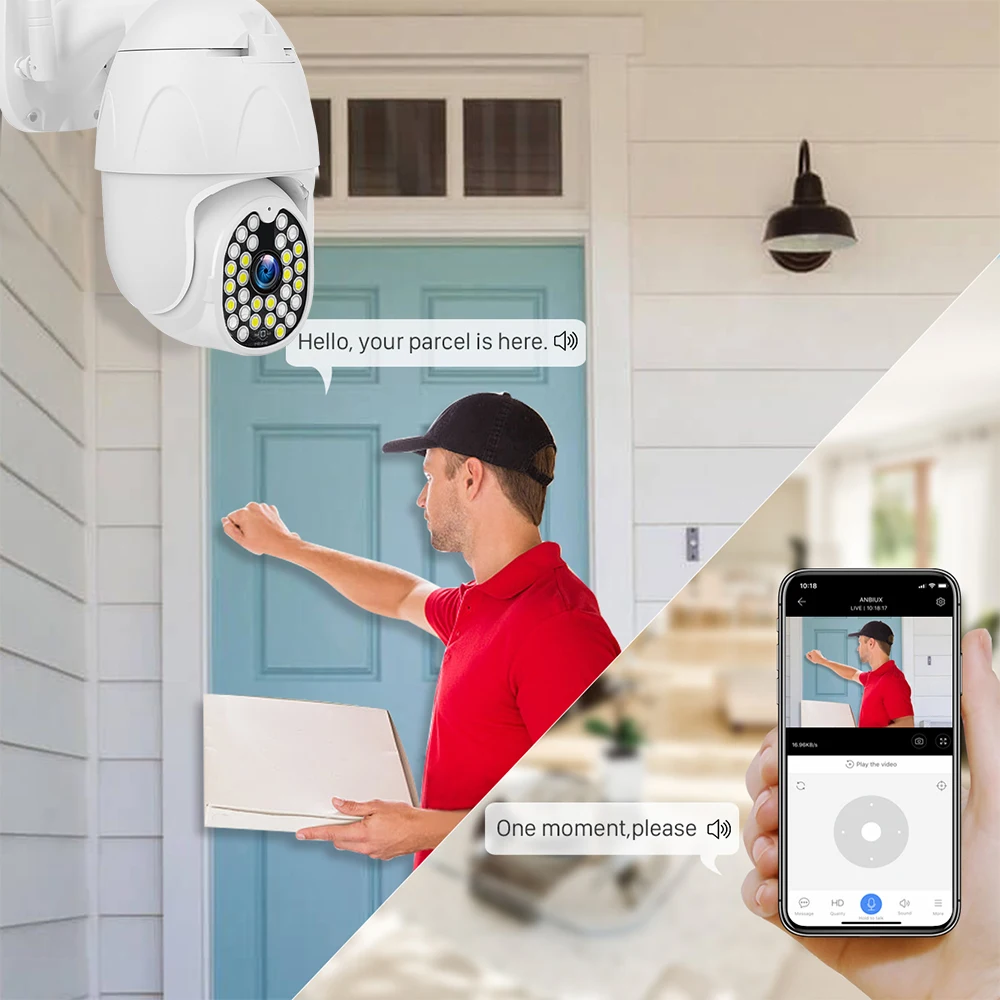 1080P облако Wifi PTZ Камера Водонепроницаемый 2MP полный Цвет автоматическое слежение