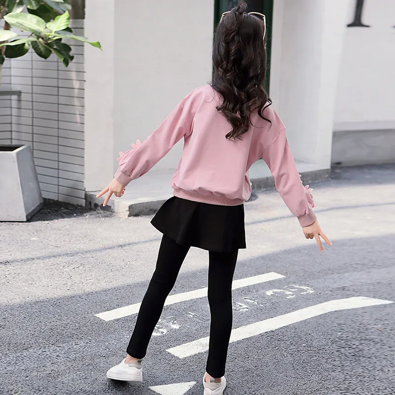 

Baby Girl Spring Clothes 2020 Girls Suits Flowers Tops Pantskirt Children Outfits 2Pcs Kids Long sleeve Clothing Set 3-12 Years