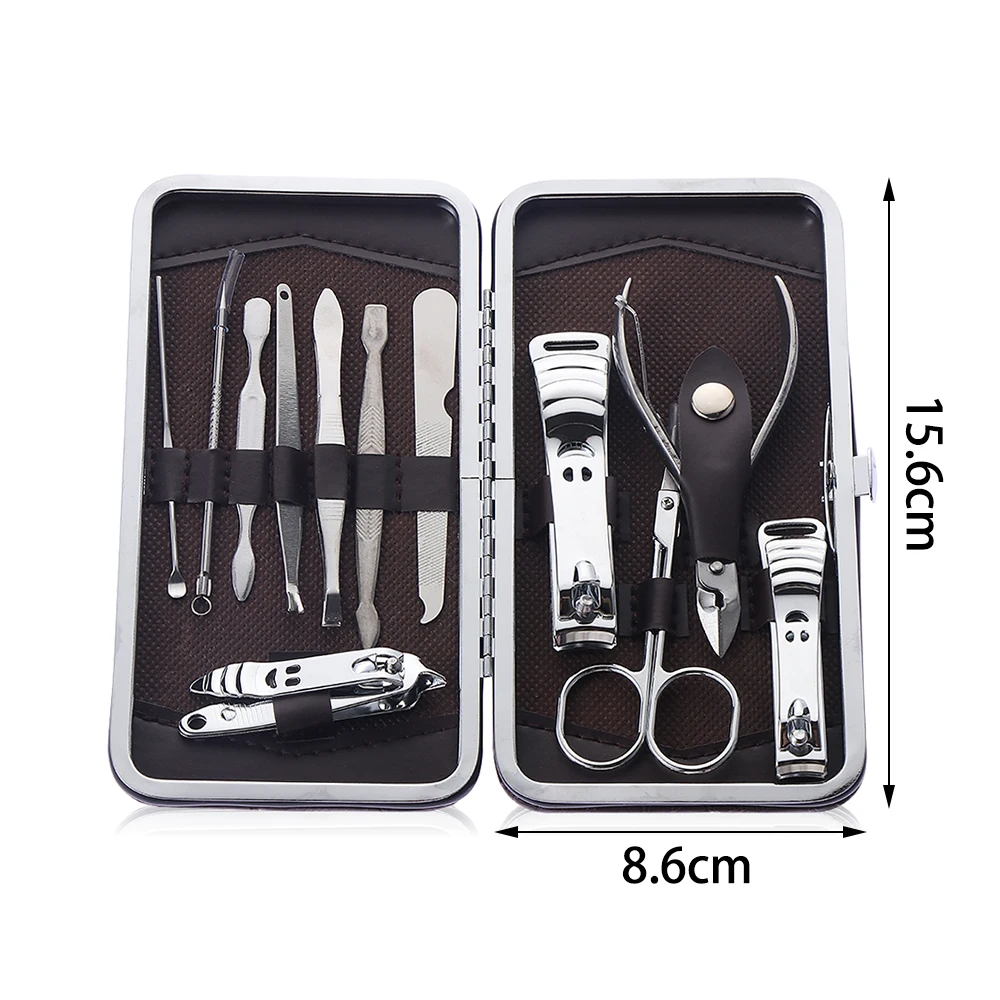 Профессиональный набор инструментов для маникюра и педикюра нержавеющая сталь