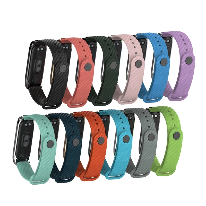 OLLIVAN mi Band 4 ремешок из кремния и углеродного волокна для Xiaomi mi Band 4 ремешок с металлической рамкой чехол-браслет mi band 4 Correa черный розовый