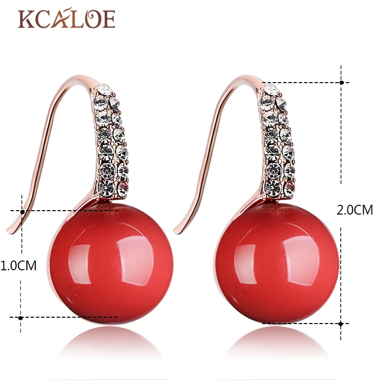 KCALOE Красные Серьги Ювелирные Изделия Модные Женские Висячие Серёжки Из Имитации