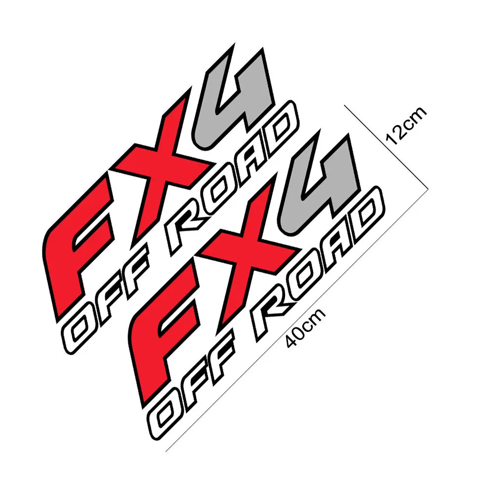 

2PCS FX4 Off Road Auto Body PVC Decals Car Stickers For Ford Ranger Raptor F150 F250 F350 F450 F550 F650 F750 Pickup Accessories