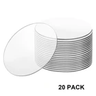 Прозрачный акриловый лист, 20 шт., 4 дюйма, Прозрачная Круглая Форма, акриловый диск, толстые круглые водостойкие поделки сделай сам, украшение для дома