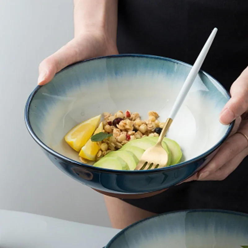 

FANCITY Eat Ramen Restaurant Special Large Bowl Ceramic Large Cold Noodle Soup Bowl Home Commercial Snail Noodle Spicy Hot Nordi