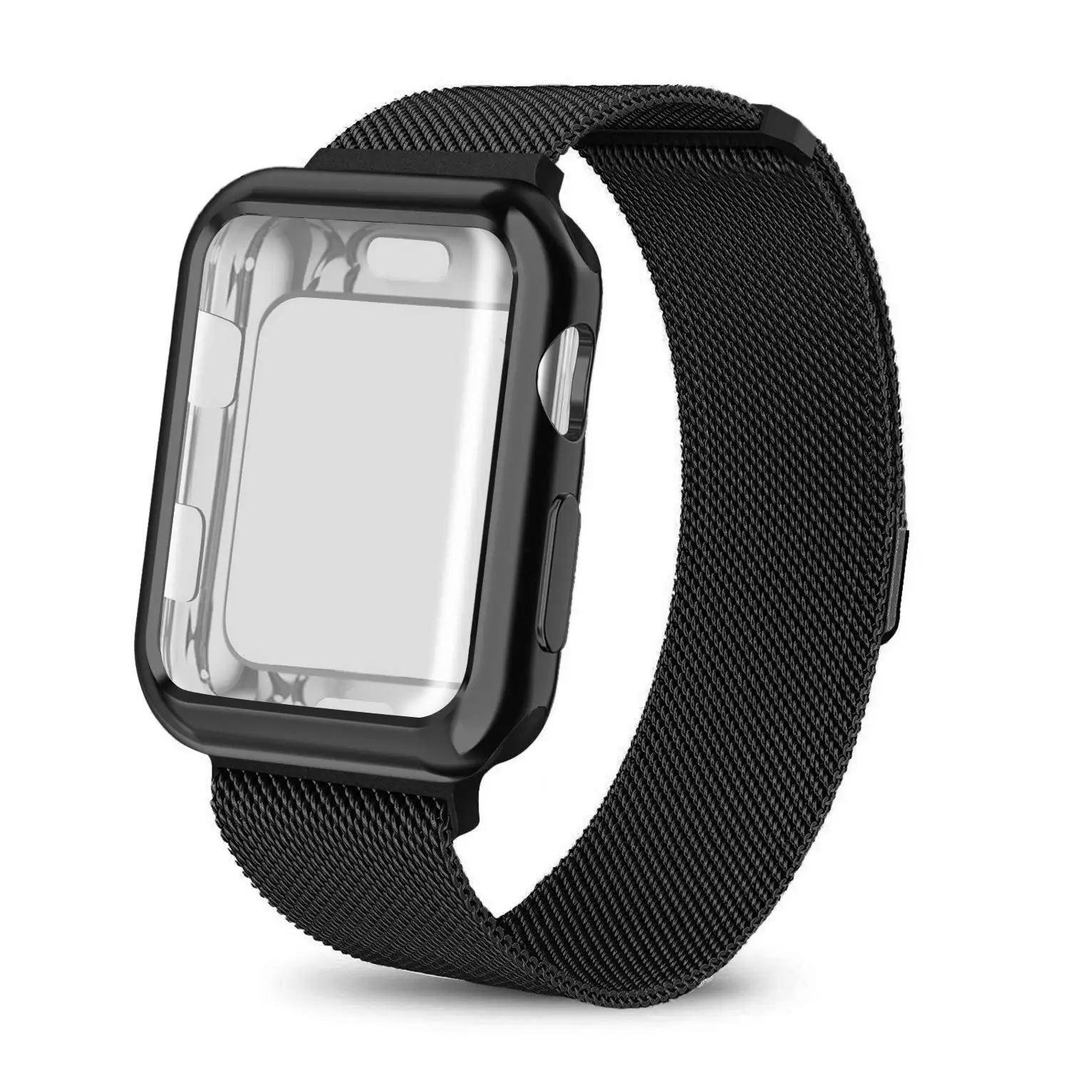 Черный Миланская петля, ремешок для часов аpple 44 мм 40 мм 38 мм 42 мм apple watch чехол для наручных часов iwatch серии 4/3/2/1 чехол для часов - Цвет ремешка: Черный