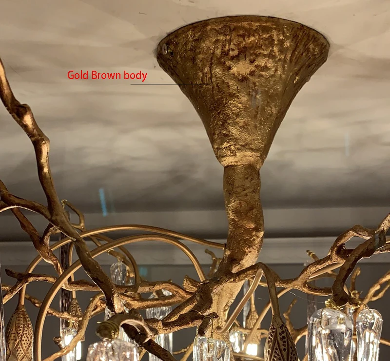 Gold Brown Body Phube светильник ing большие художественные люстры с ветками Цветная глазурь люстра светильник ing отель люстры медная люстра - Цвет абажура: Gold Brown Body