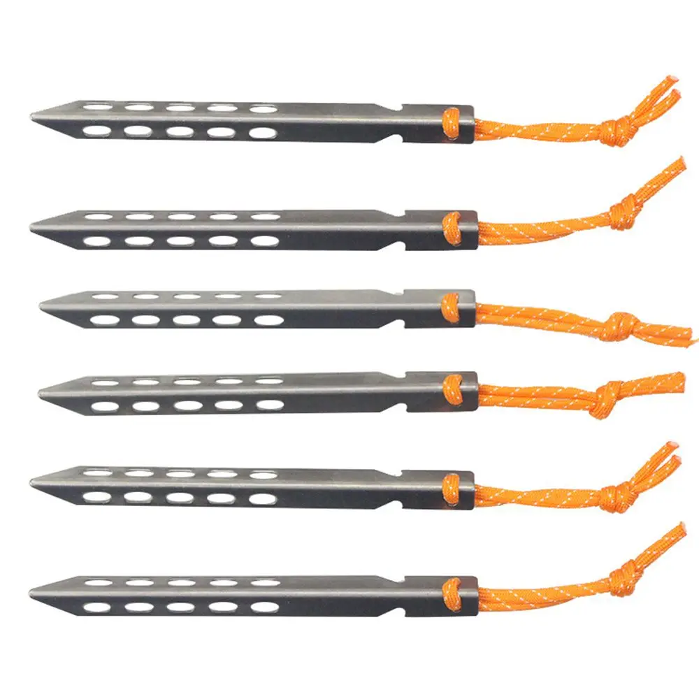 

1Pc Lightweight Titanium Camping V Shape Outdoor Travel Camping Tent Nail Tent Stakes Tent Accessories Nails Pegs