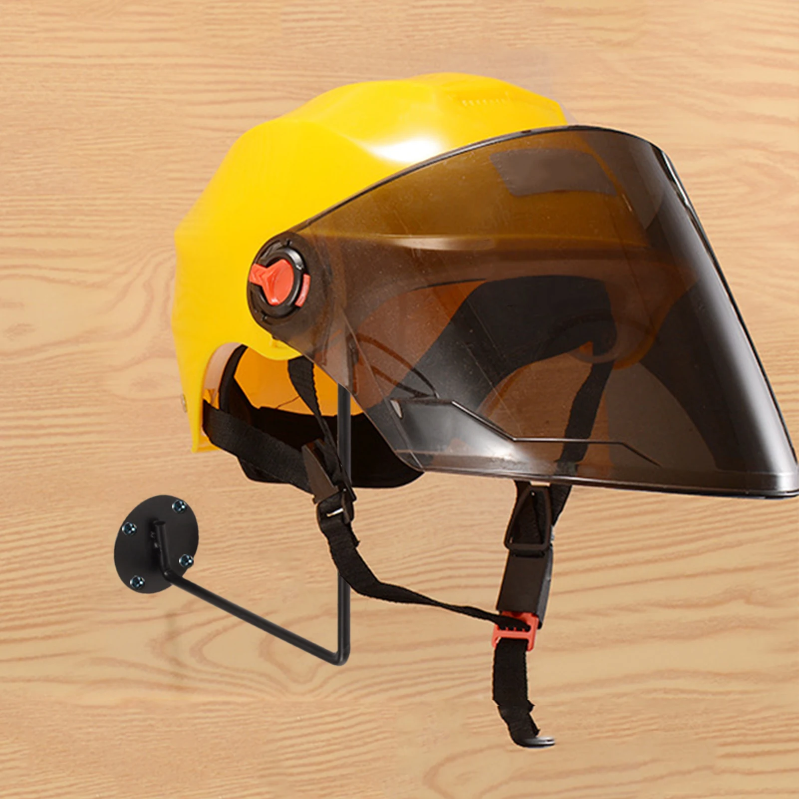 

Metal Wall Mounted Motorcycle Helmet Holder Hook Hat Rack Hanger Display Multifunctional Hat Storage Rack Hook