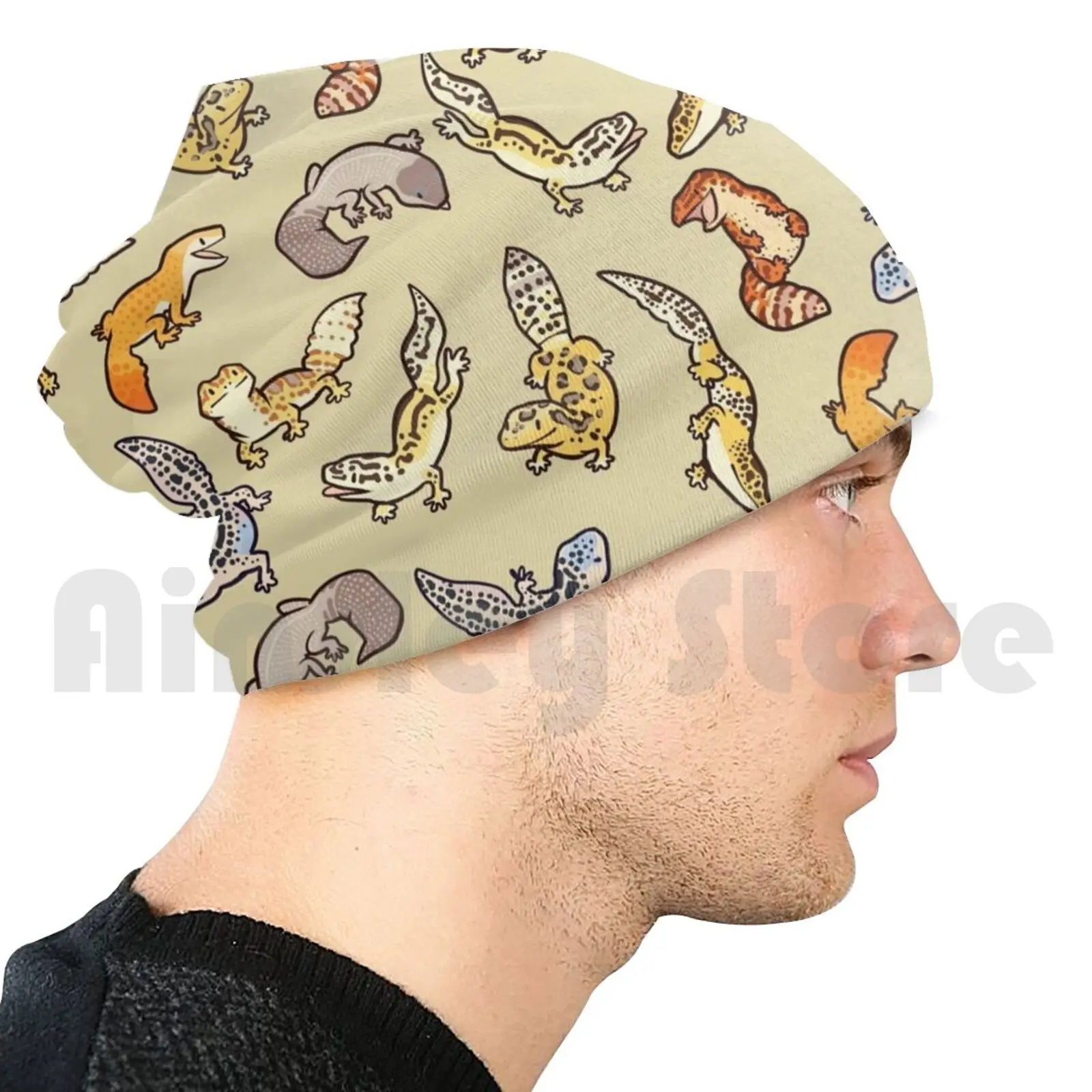 Толстый Gecko шапочки для малышей пуловер Кепки удобные гекконы с леопардовым