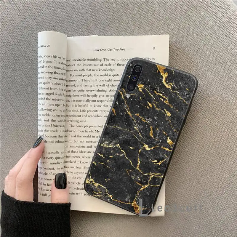 

Colorful Balck Gold Marble Pattern Phone Case For Samsung A20 A30 30s A40 A7 2018 J2 J7 prime J4 Plus S5 Note 9 10 Plus