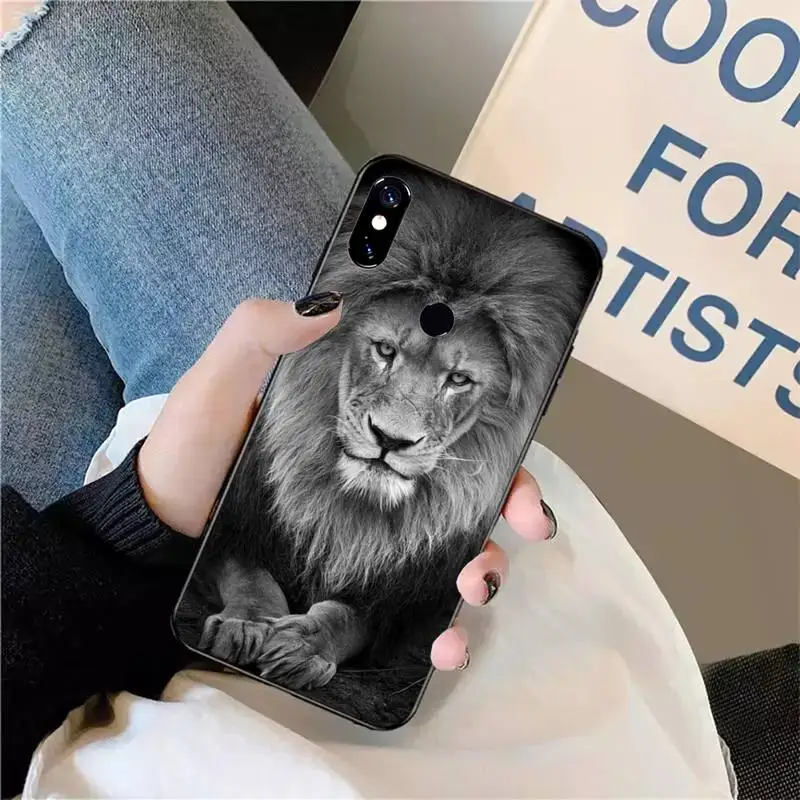

Lion ferocious grassland animal Phone Case For Xiaomi Redmi note 7 8 9 t max3 s 10 pro lite funda shell coque cover