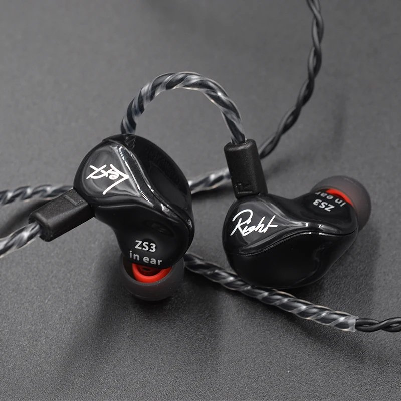Новинка KZ ZS3 1DD Hifi спортивные наушники-вкладыши Динамический драйвер шумоподавление гарнитура с микрофоном замена кабеля AS10 BA10 ES4