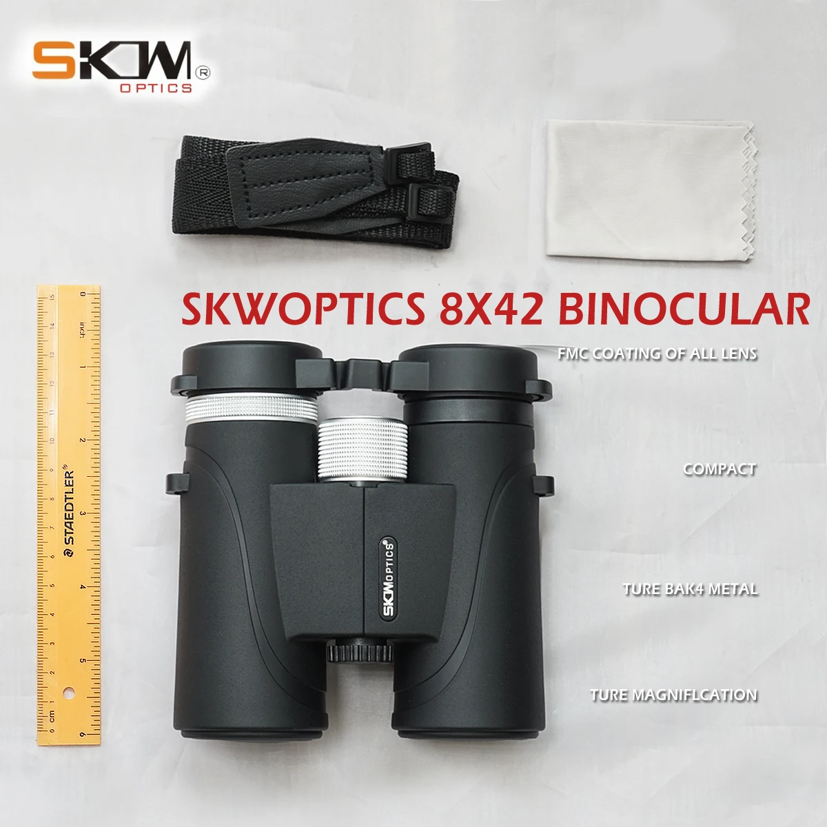 SKWoptics Sniper 8x42 компактный бинокль наблюдение за птицами охота фазы покрытием