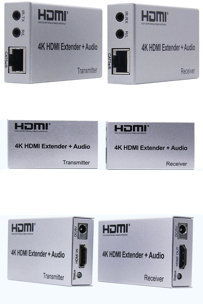 60 м 100 HDMI удлинитель 4K 1080p TX передатчик приемник Over Cat 5e CAT6 RJ45 Ethernet кабель конвертер