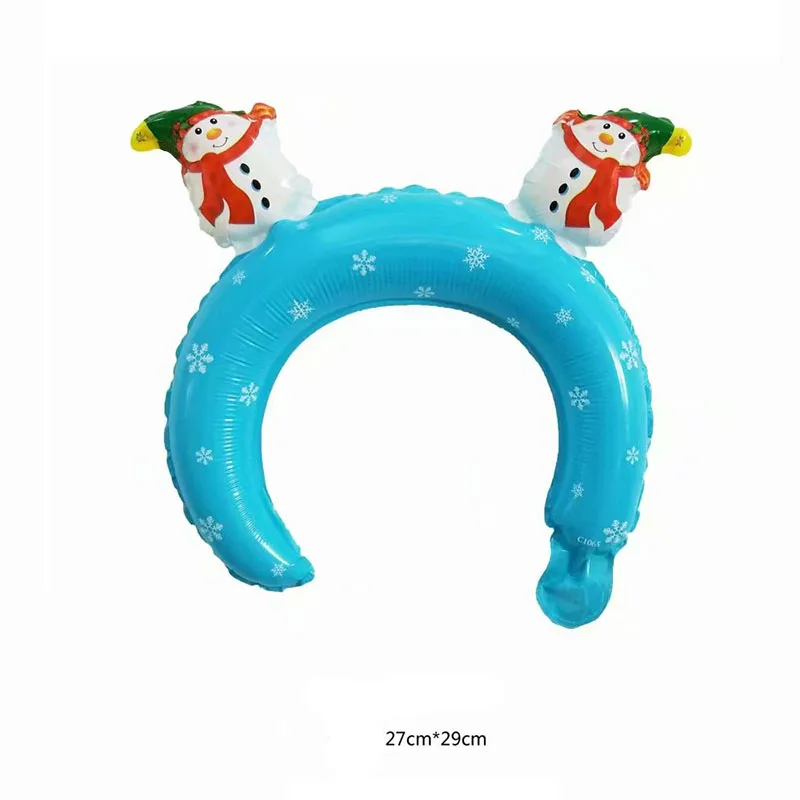 snowman hair clasp 5 шт. Navidad воздушные шары Рождественская заколка для волос шар Санта Клаус Снеговик головная повязка рождественские украшения Новогодний Декор Globos - Цвет: snowman hair clasp