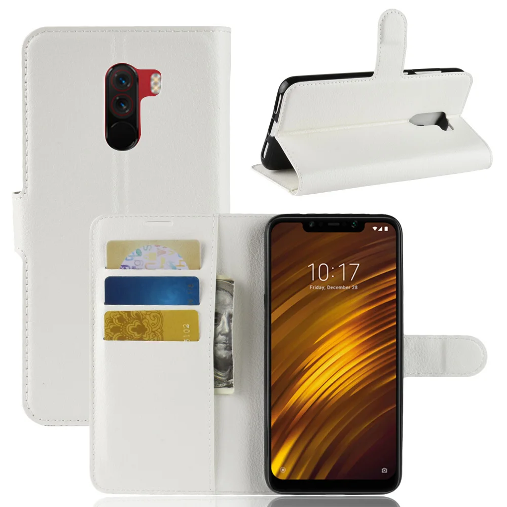 Чехол-бумажник для Xiaomi Pocophone F1 Poco кожаный флип-чехол Роскошный чехол Xiomi Xiami из ТПУ