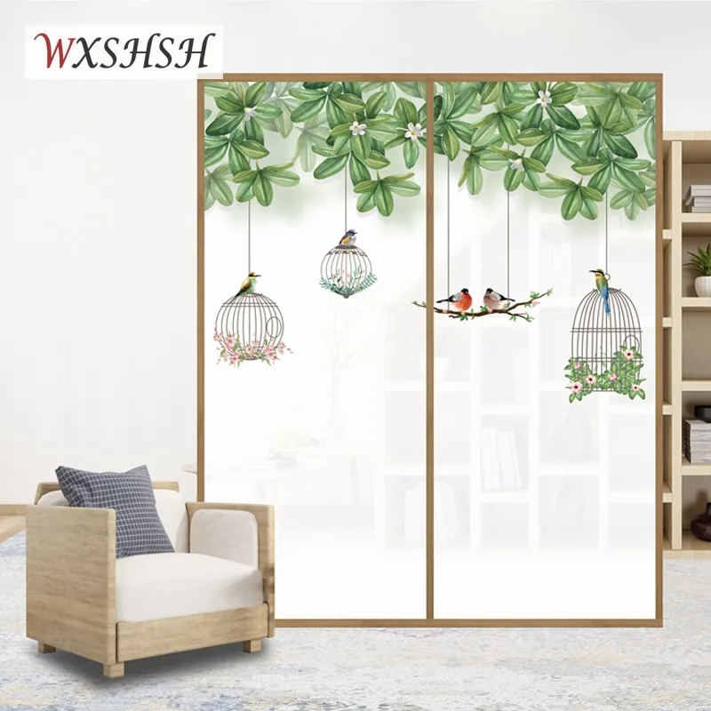 

Custom Size Static Cling Window Film PVC Spring Style Office Separating Wall Decorative Privacy Protection Frosted Glass Sticker