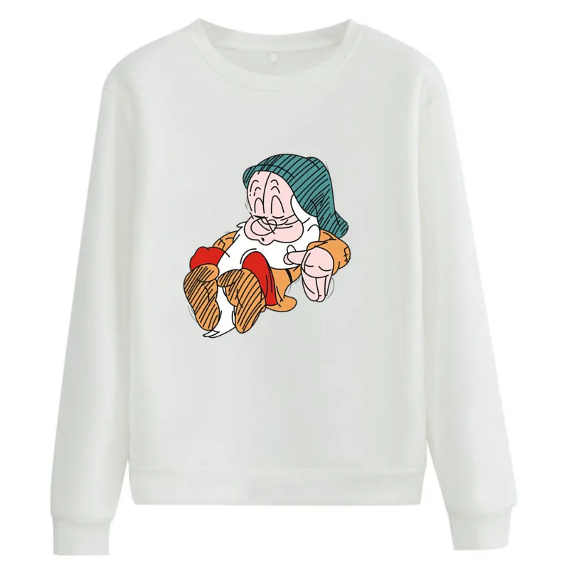 Disney Cartoon Snow White Dwarf Women Sweetshirts Winter and Autumn 2021 Long Sleeve Crewneck Sweatshirt Polerones De Mujer Y2K