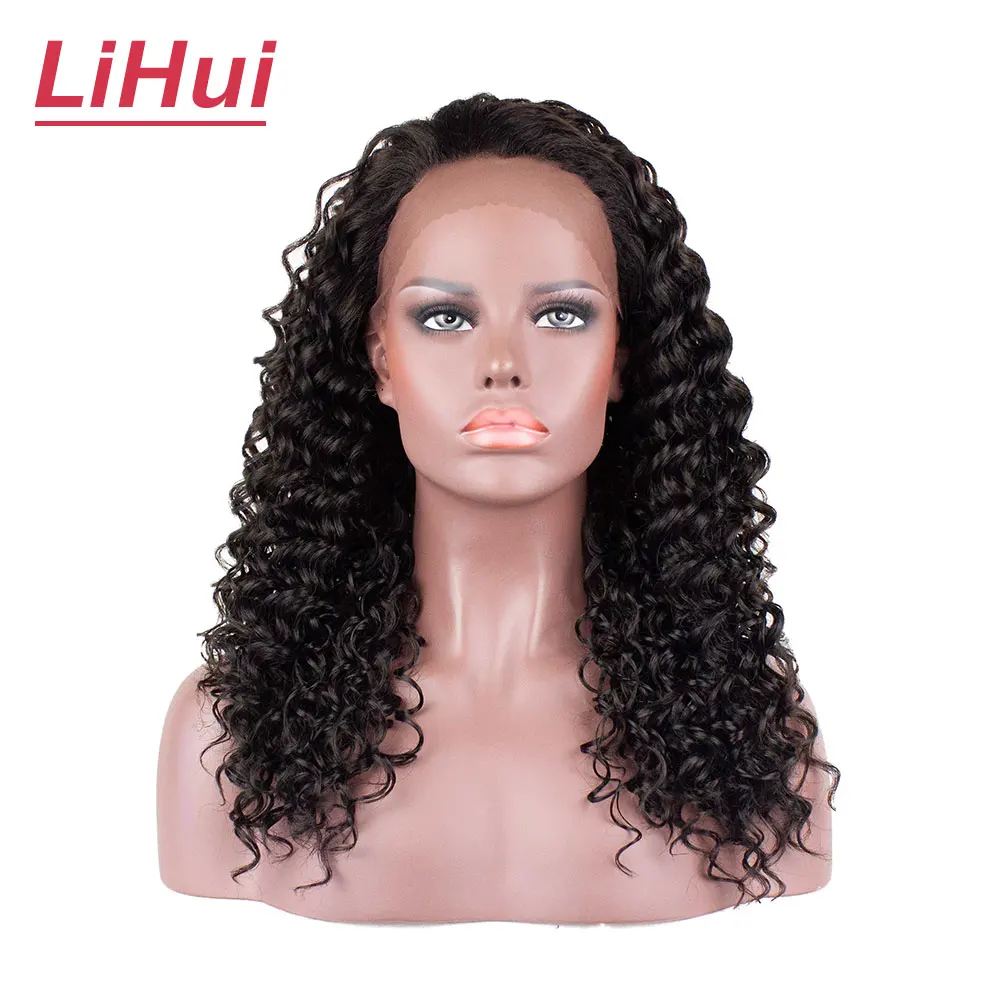LIHUI 22 дюйма синтетические кружевные парики для черных женщин вьющиеся мягкие