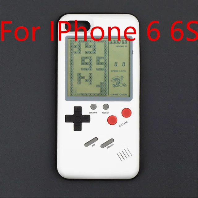 Ретро Tetris Gameboy корпус для игрового контроллера чехол для iPhone X 8 7 6 6S Plus Мягкий ТПУ силиконовый чехол для мальчиков чехол Аксессуары - Цвет: white for 6 6S