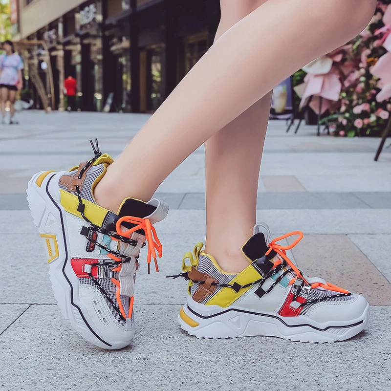 Женские кроссовки женская обувь Ulzzang Повседневная женские на платформе Tenis Feminino