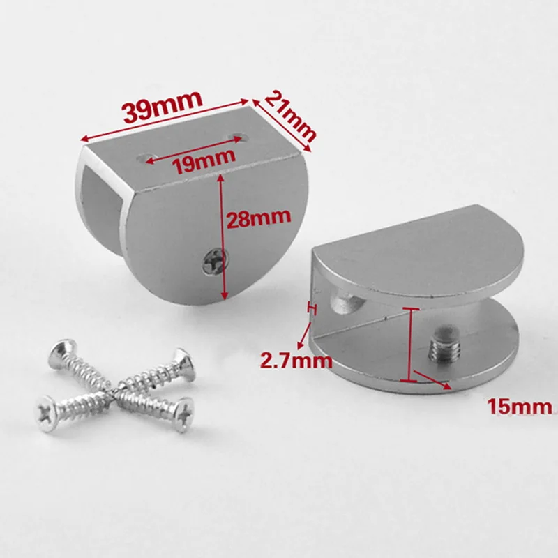 4 шт./компл. высокое качество космические алюминиевые стеклянные зажимы