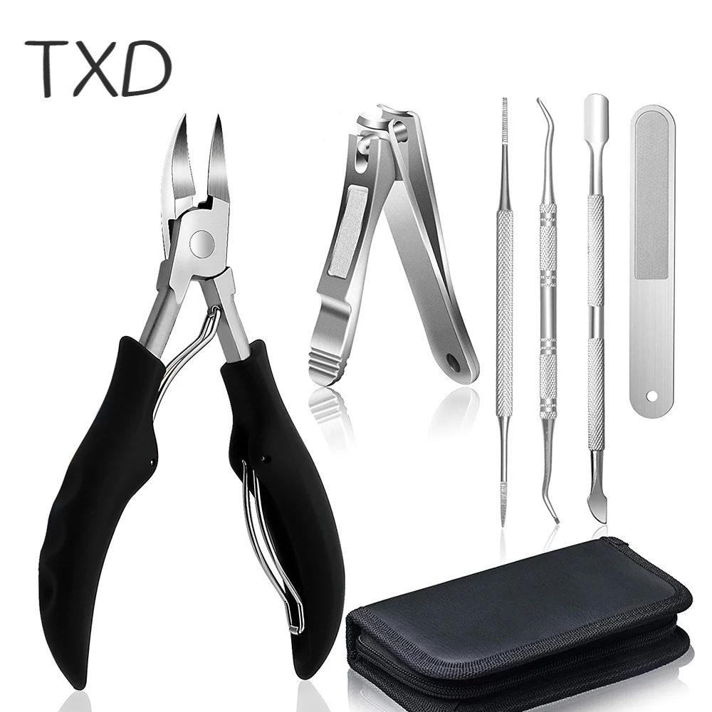 

Txd Nail Groove Pliers Large Scissors Nail Knife Set Stainless Steel Finger Onychomycosis Dead Skin Pliers Toe Nail Scissors