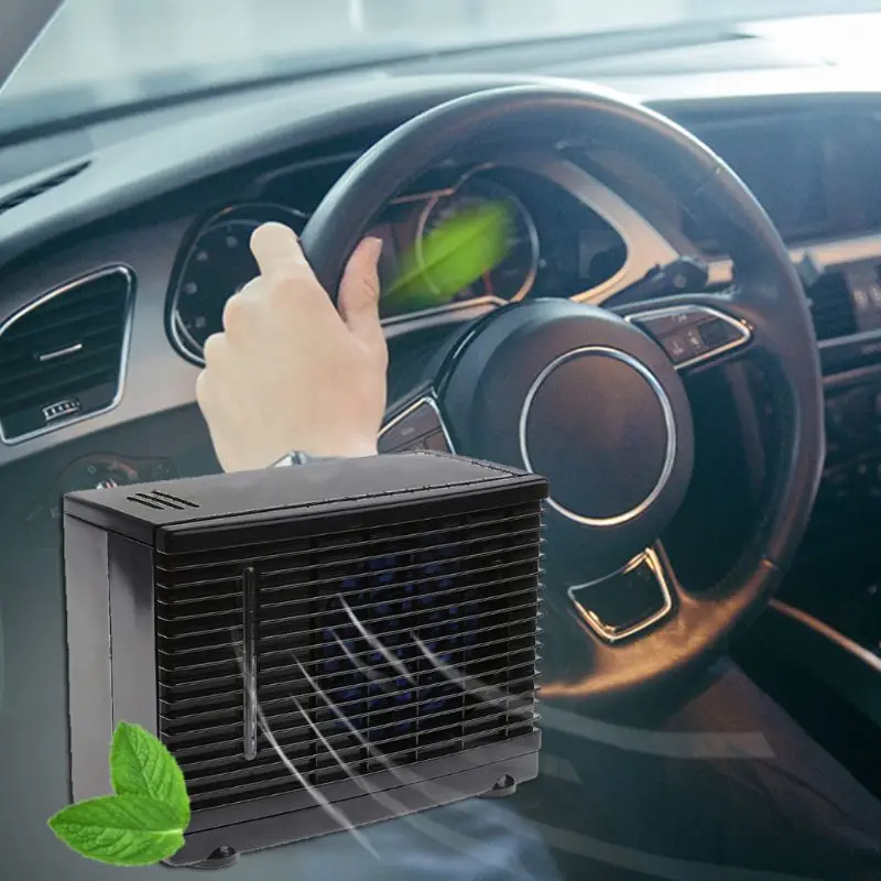 

MXLF Adjustable 12V Car Air Conditioner Cooler Cooling Fan Water Ice Evaporative