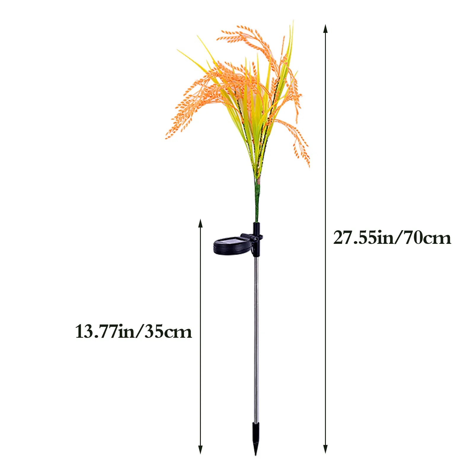 

2PC Solar LED Decorative Outdoor Simulation Rice Lawn Lamp Outdoor Solar Garden Stake Lights Landscape Path Lawn Decoration 2021