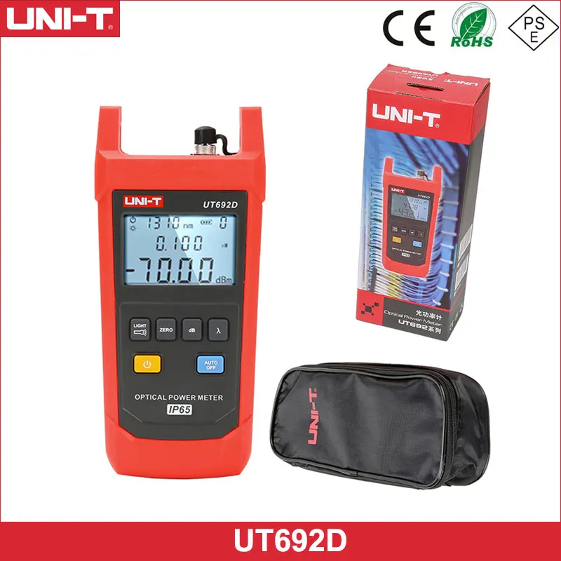 

UNI-T UT692D Optical Power Meter Measurement Range -70 to 10dBm 800-1700nm InGaAs Backlight Tool IP65 Professional Tester