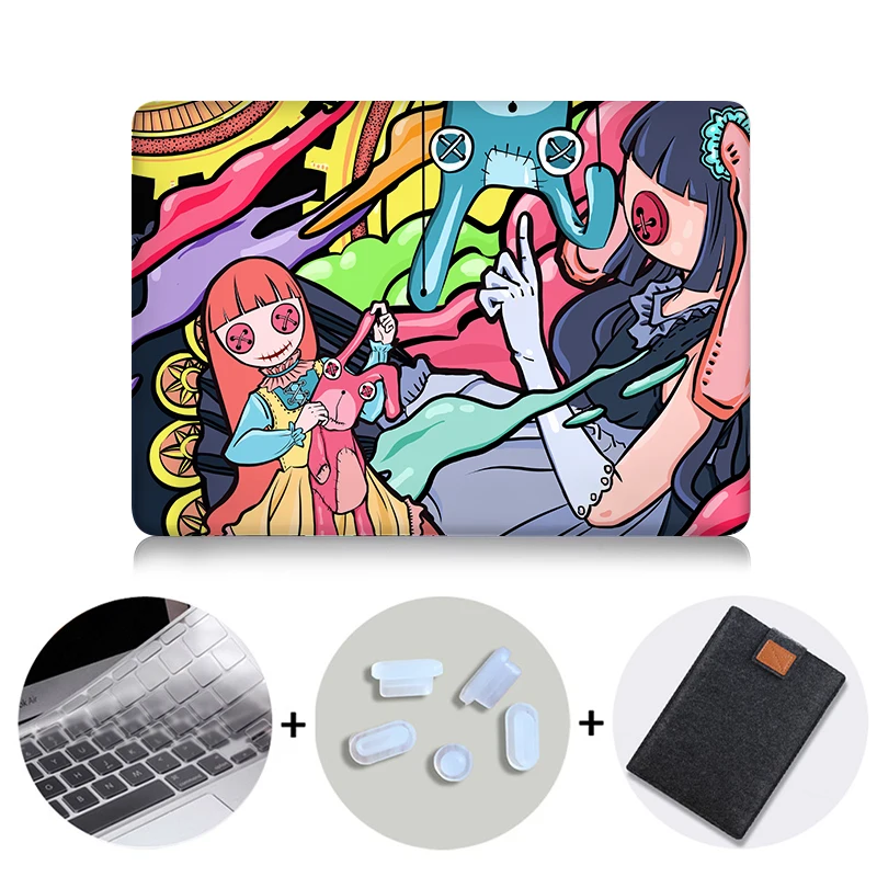 MTT чехол для ноутбука Apple Macbook Air Pro retina 11 12 13 15 дюймов с сенсорной панелью Жесткий Чехол сумка для ноутбука A1706 A1466 A1532 - Цвет: MB04