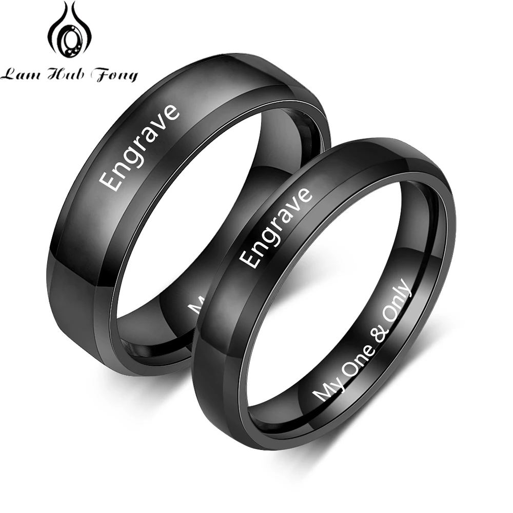Персонализированное имя кольцо Пара Кольца для влюбленных обещания кольца