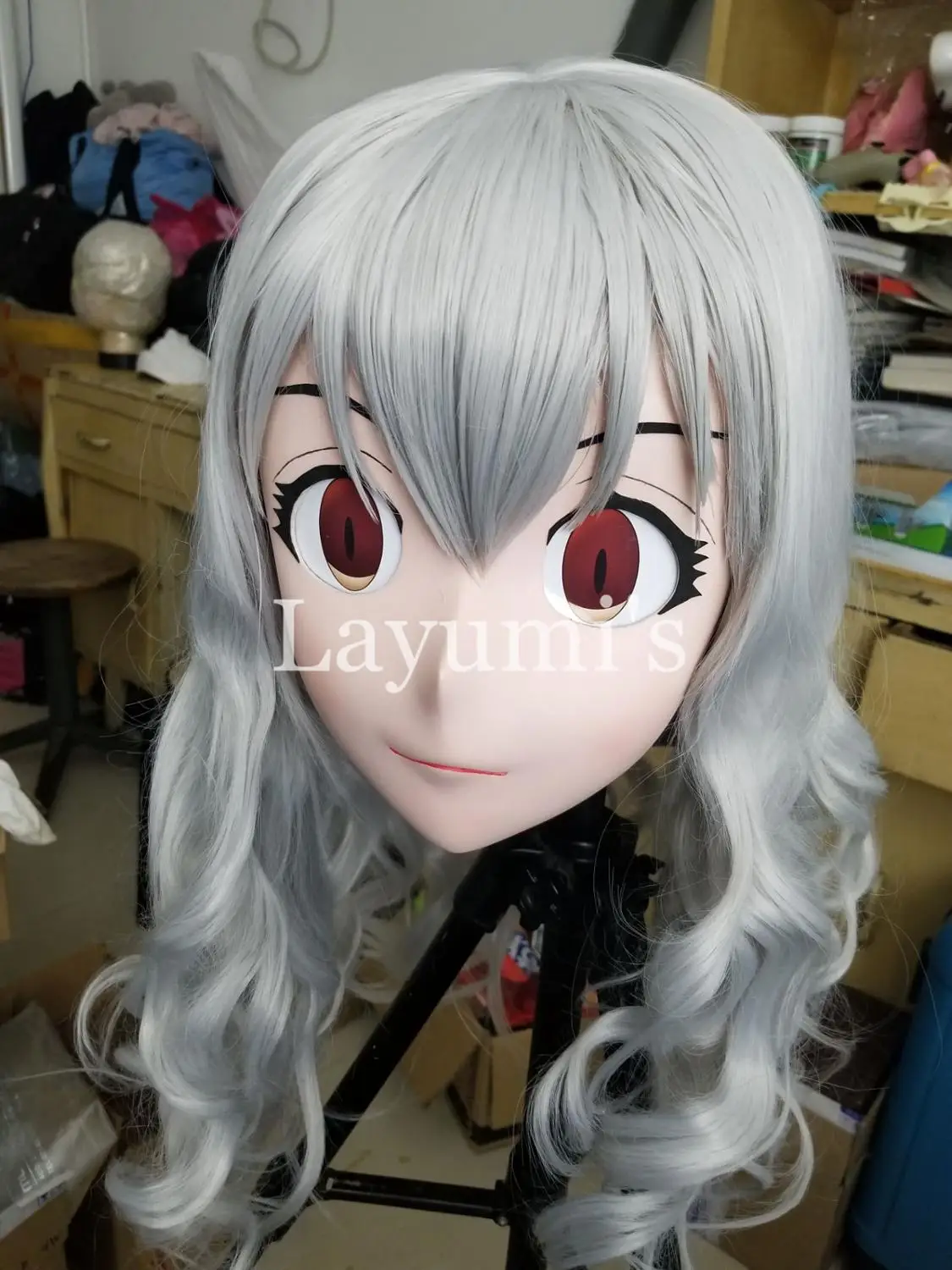 

(JW-Mask02) Handmade Full Head Silicone Mask Masquerade Comics Crossdresser Doll Japan Cartoon Anime Girl Cosplay Kigurumi Masks