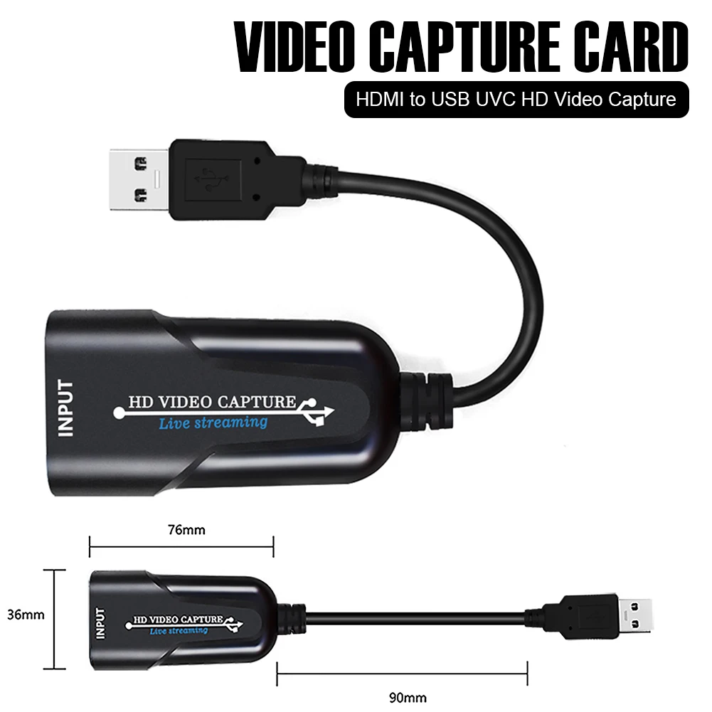 USB-Карта видеозахвата 1080P/60fps HDMI-USB адаптер игровая Карта для Windows/Mac портативный