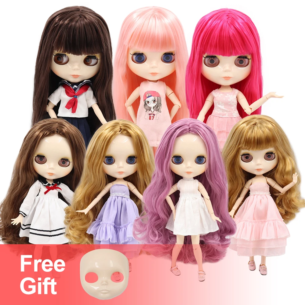 Ледяной DBS Blyth кукольные шарнирное тело DIY игрушки BJD блестящее лицо белая кожа