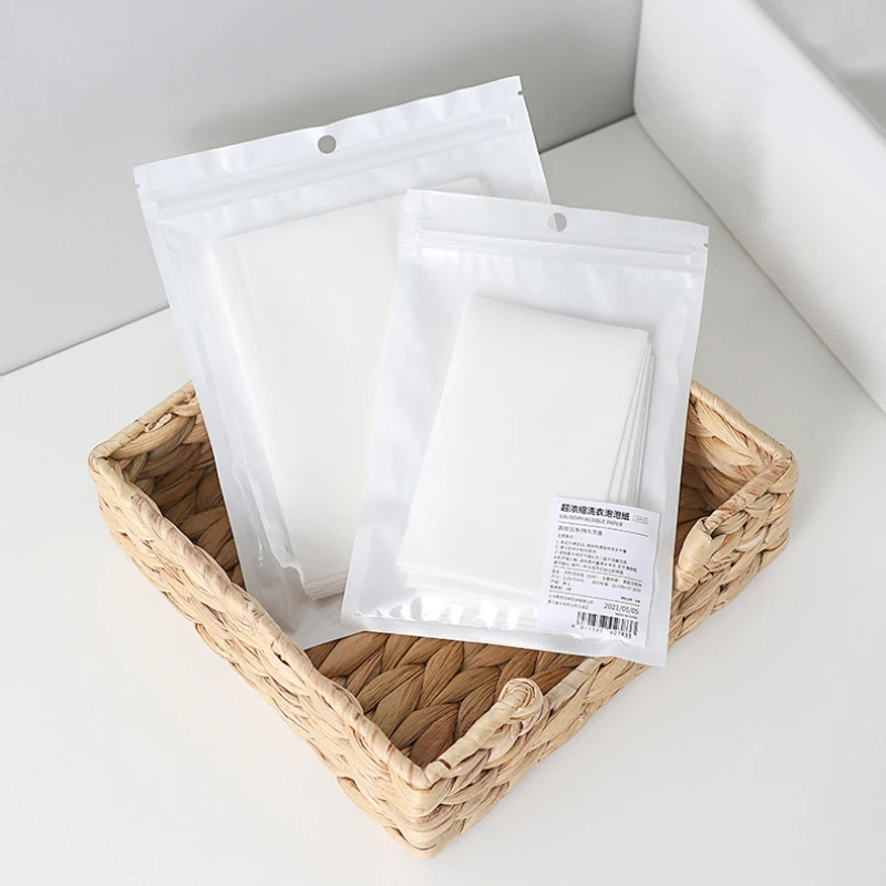 

Laundry Bubble Paper Sheet Family Pack Concentrated Machine Wash Color Protection Strong Decontamination Cleaning Descaling
