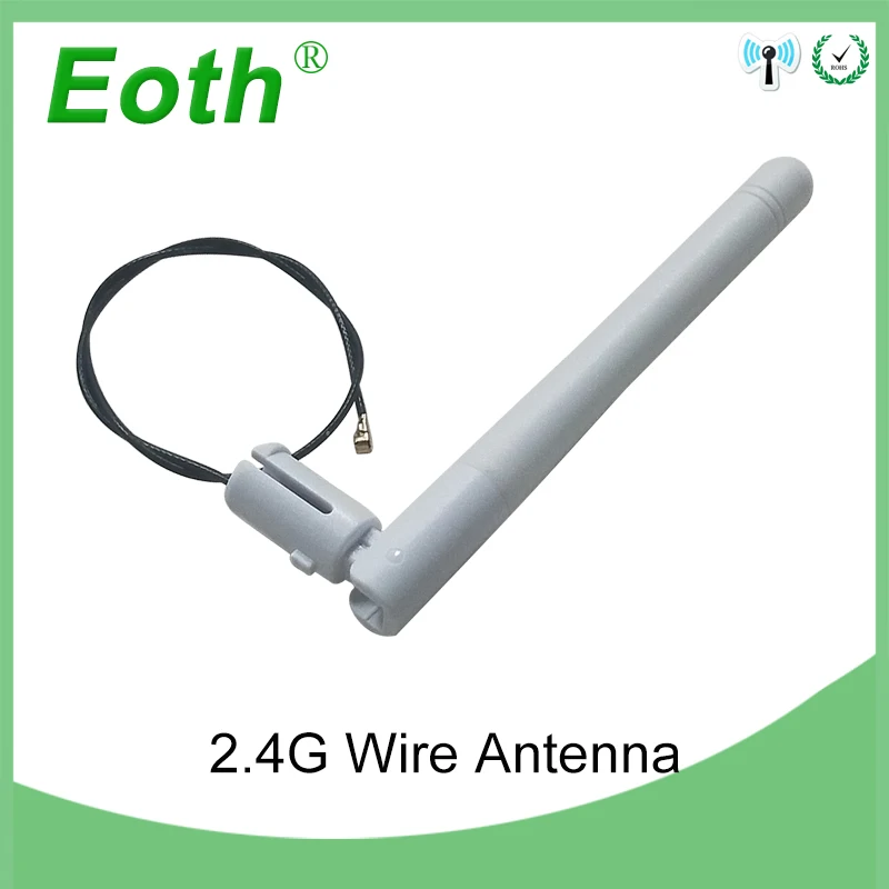 EOTH 10pcs 2.4GHz 3dBi WIFI Omni Antenna Aerial with IPX/U.FL Cable Female RA Connector Booster  Wireless Module MINI-PCI Card