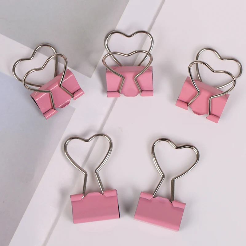 

2/4/5/10Pcs Pink Heart Water Drop Pig Shape Paper Clips Creative Interesting Bookmark Clip Memo Clip Paper Clips Stationery