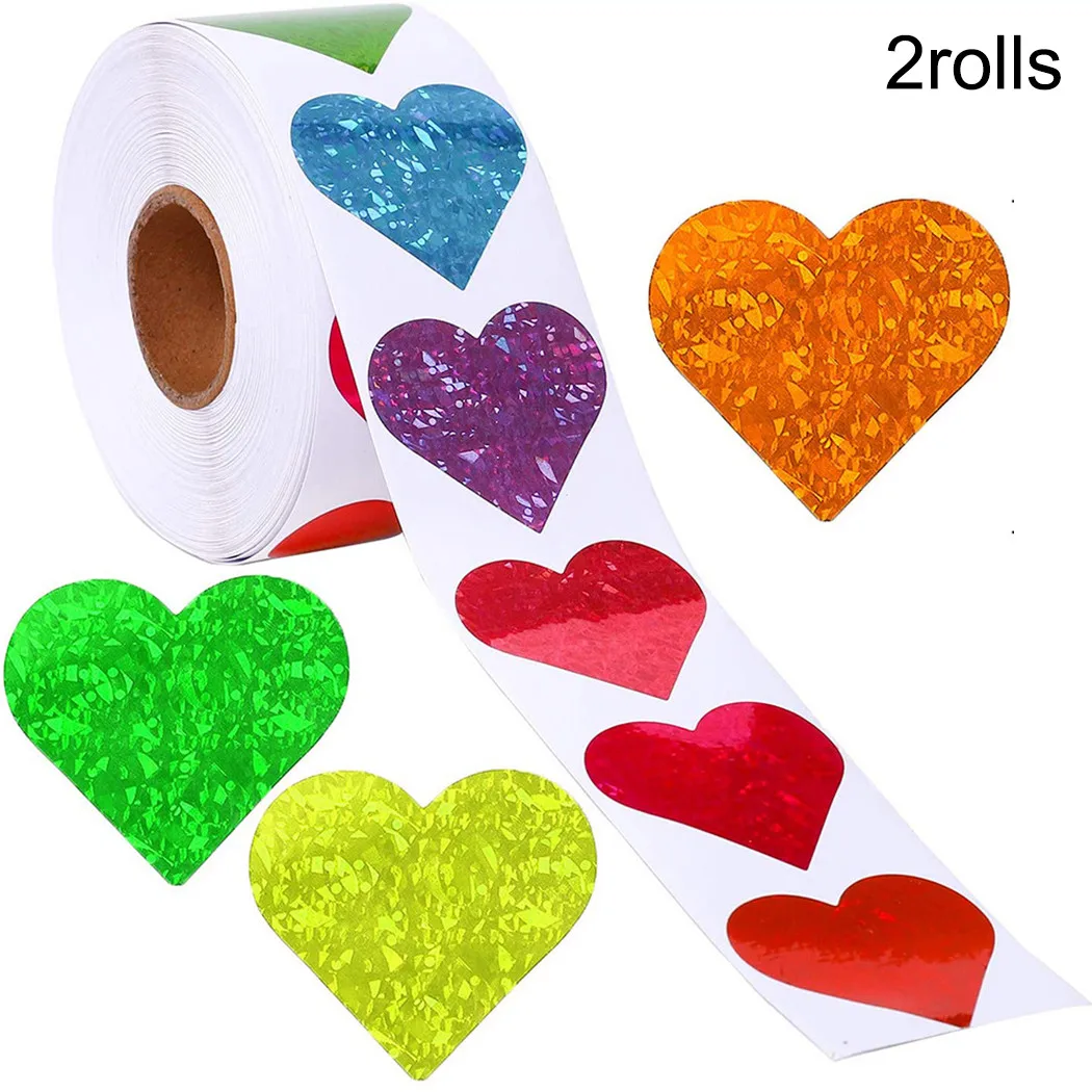 

Craft Stickers Label Stickers Love Heart Shaped Sealing Stickers Self-adhesive
