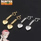 Серьги в стиле аниме HUNTER x HUNTER Hisoka Косплей Золотое сердце косплей костюм реквизит серьги Ювелирные изделия Подарки для мужчин женщин на Рождество