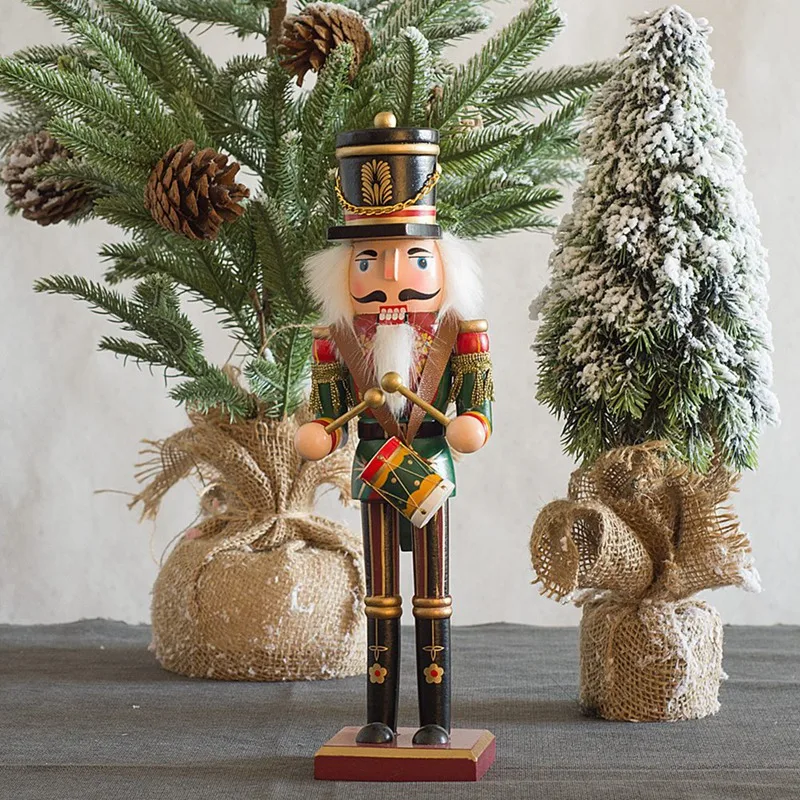 3Pcs Wood Nutcracker Ornament Figures Home Decoration for Christmas Tree Decorations Ornaments Toys | Дом и сад