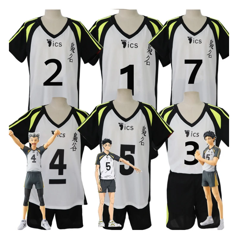 Аниме Haikyuu Косплей костюмы Akaashi Keiji Bokuto Koutarou косплей школьная форма Спортивная