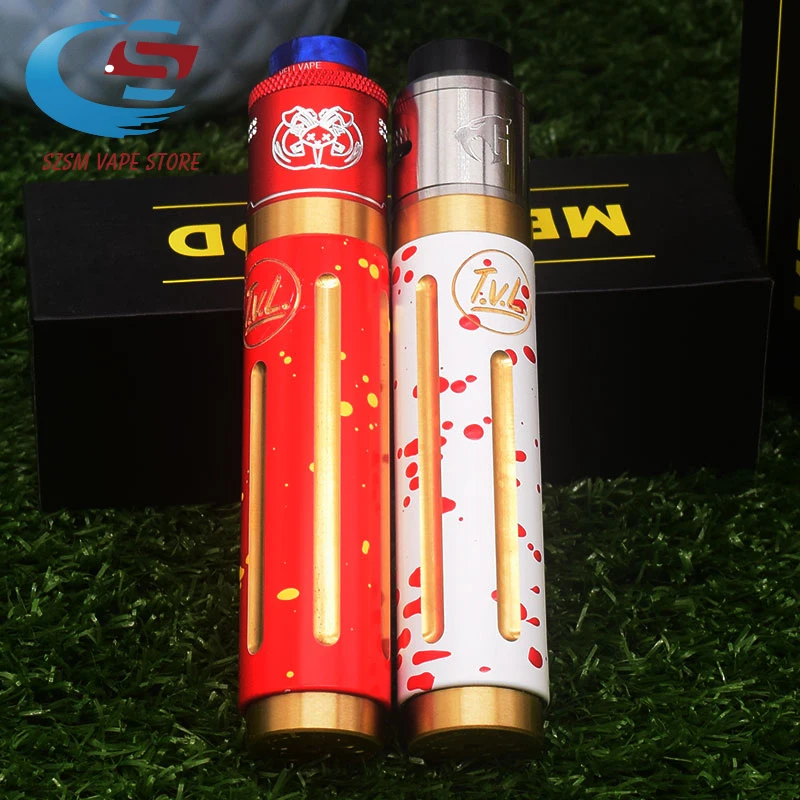 TVL MOD titan x mod испаритель 18650 20700 21700 Аккумуляторный механический мод 25 мм vape fit rda mesh v2