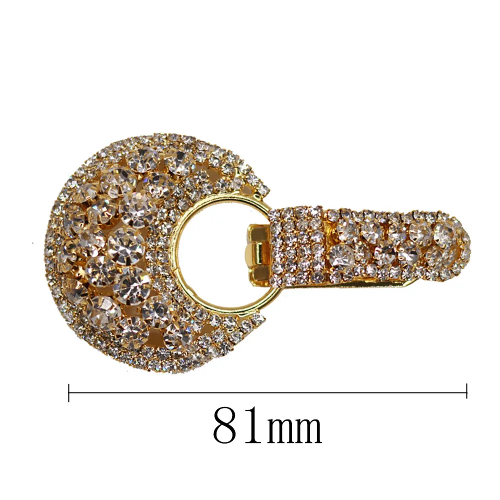 Хорошее качество 81 мм металлические стразы кнопка с свитер украшение пальто