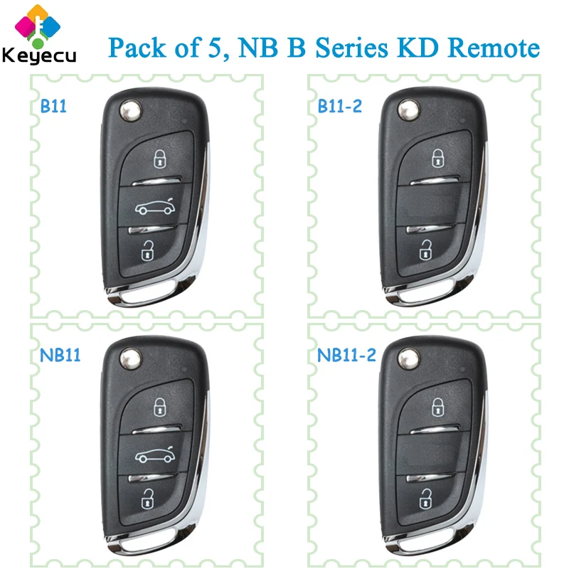 KEYECU 5 шт. B NB Series пульт дистанционного управления B11 2 NB11 для KD900 + URG200 KEYDIY DS Style