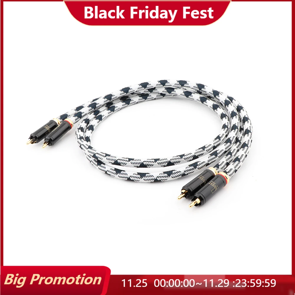 Соединительный кабель RCA ST-48B Hi-end OCC с посеребренным покрытием аудиофильский