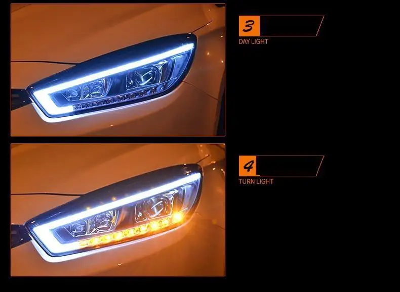 Бегущие Neblineros боковые поворотники Drl наружные Luces Led Para Автомобильные фары в сборе 15 для Chevrolet Cruze