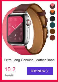 Натуральная кожа ремешок Double Tour кожаный браслет 40-44 мм, ремешок для Apple Watch, 42 мм, версия 5 4 3 2 1 38 мм; спортивная обувь; женская